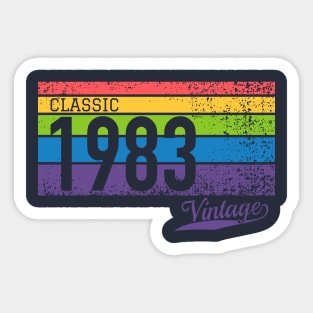 Classic 1983 Vintage - Perfect 40th Birthday Gift Sticker